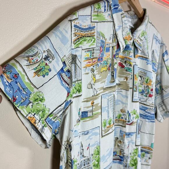 VTG plus Size women’s Button Down Blouse Novelty Print New York Liz Claiborne - Picture 2 of 11